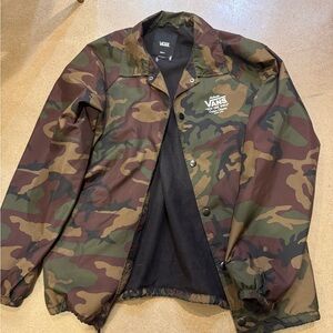 Vans Men's Green and Brown Camo Field Jacket
